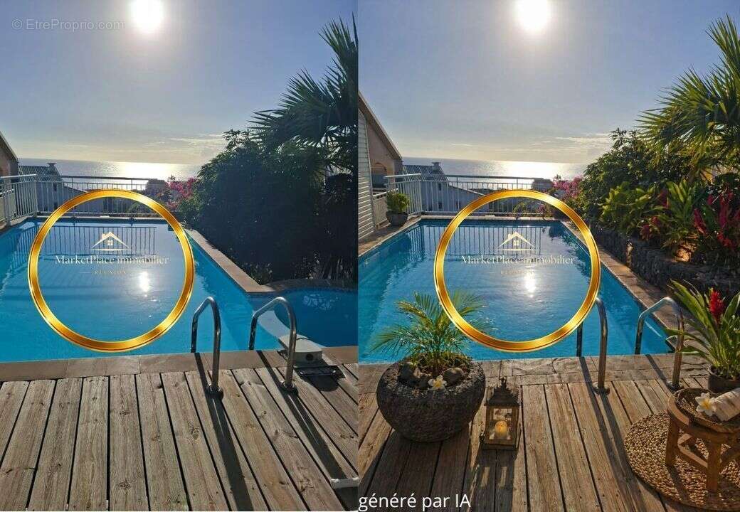 piscine avec jacuzzi - Maison à SAINT-PAUL