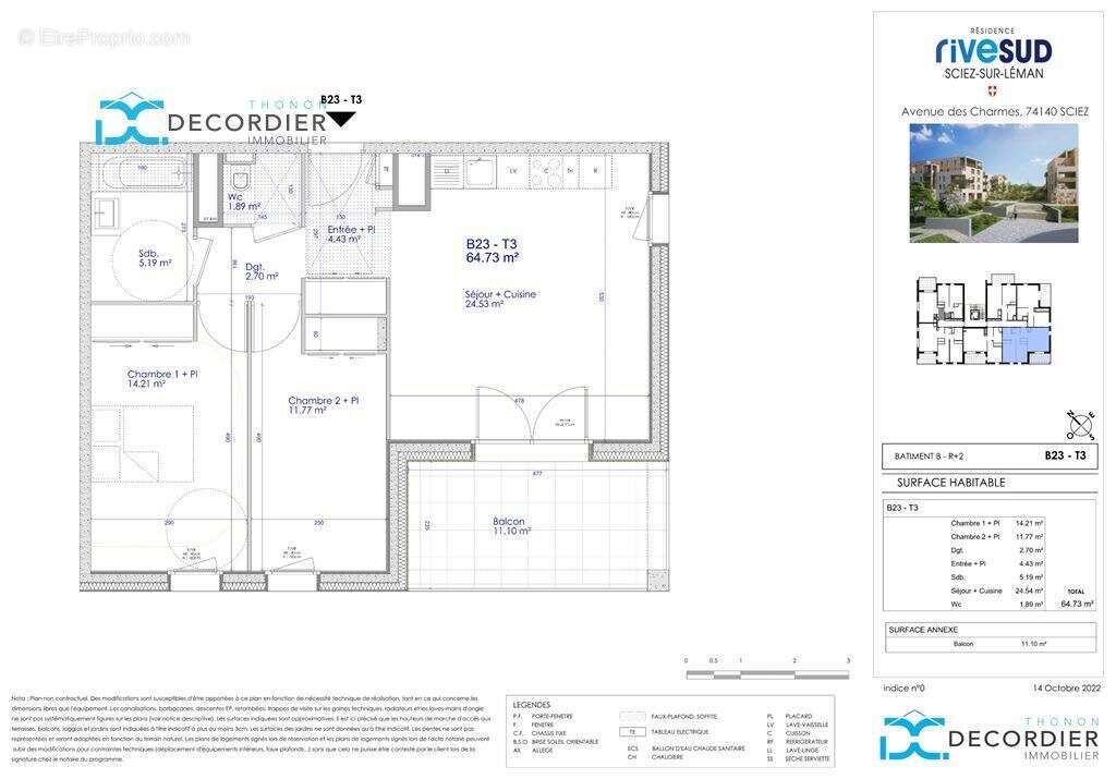 À vendre t3 neuf - sciez - photo 2