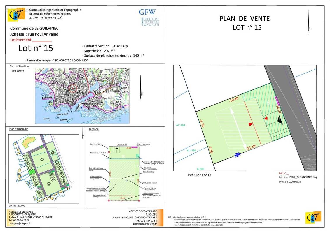 Terrain à GUILVINEC