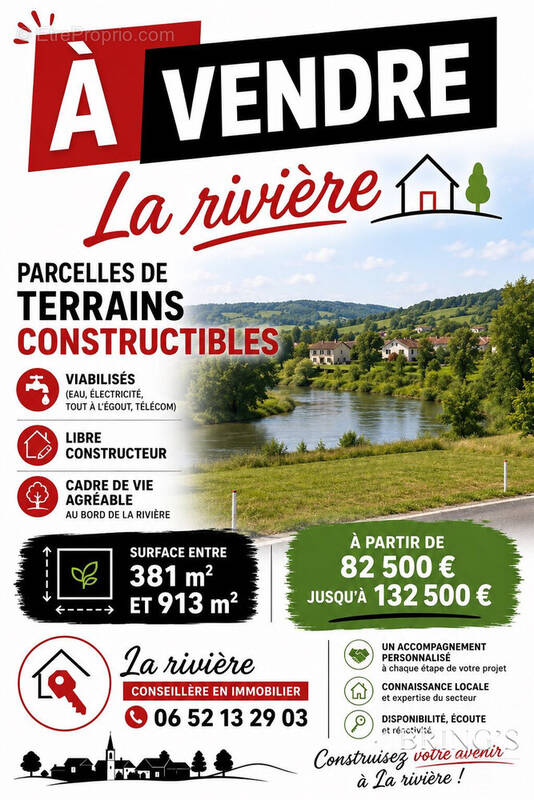 Terrain à LA RIVIERE