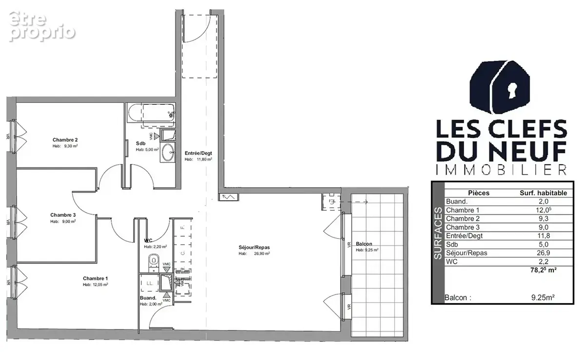 Appartement Toulouse 4 pièces de 79m² + 10m² de Balcon + Parking ! LALANDE - photo 10