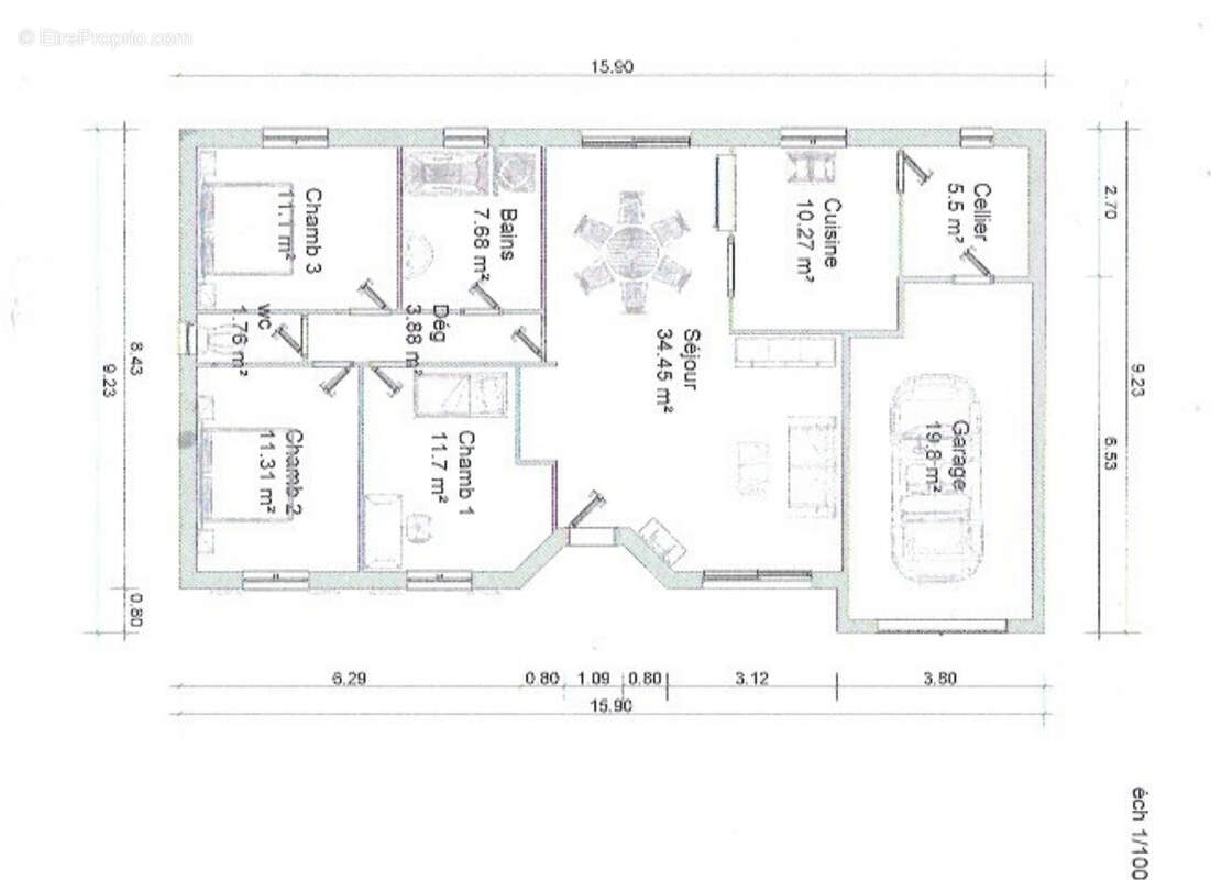 Maison de plain-pied de 102 m2 avec jardin de 1 200 m2   Proche La Réole - photo 12