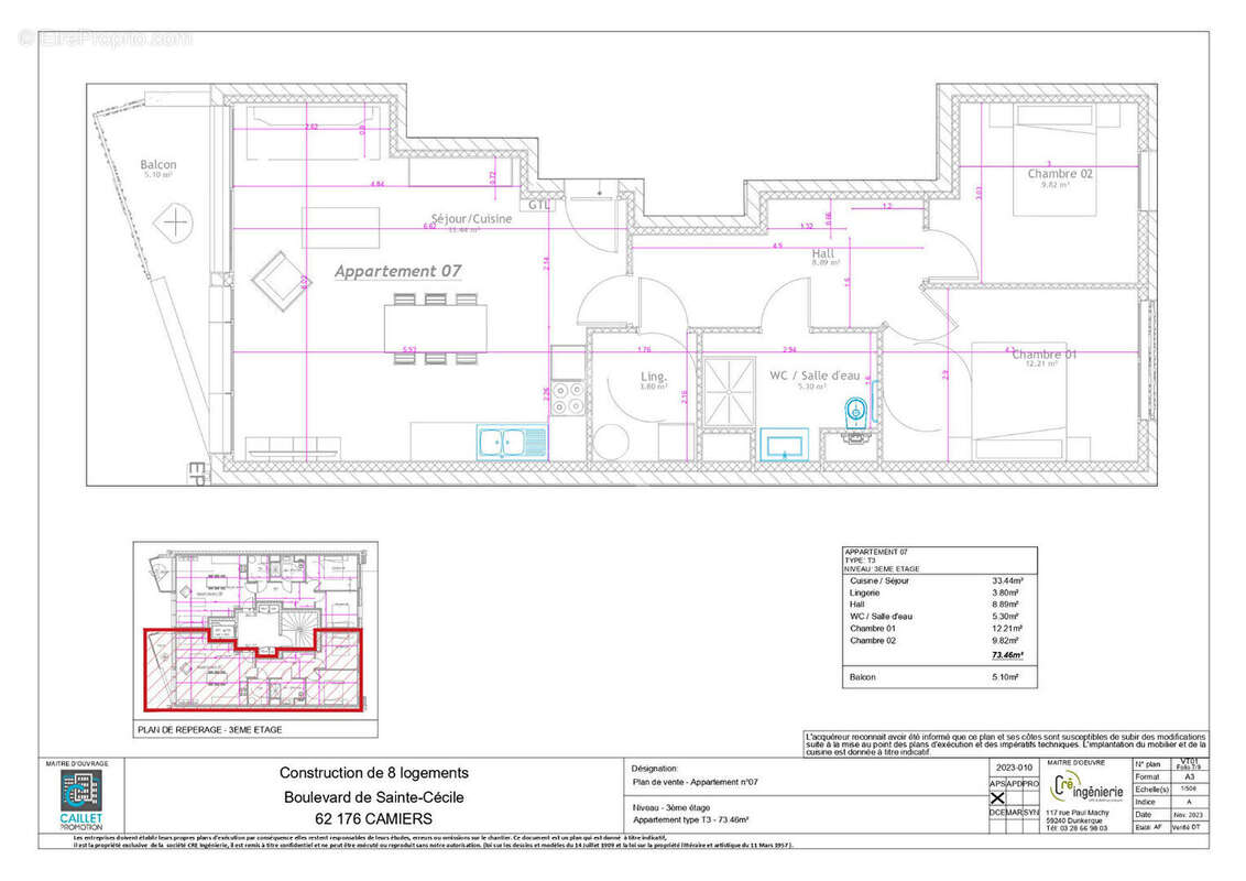 Appartement à CAMIERS