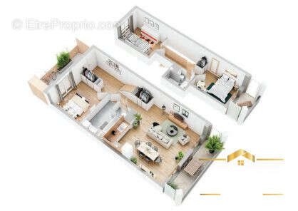 Appartement 45 m² à Bussy-Saint-Georges  - photo 8