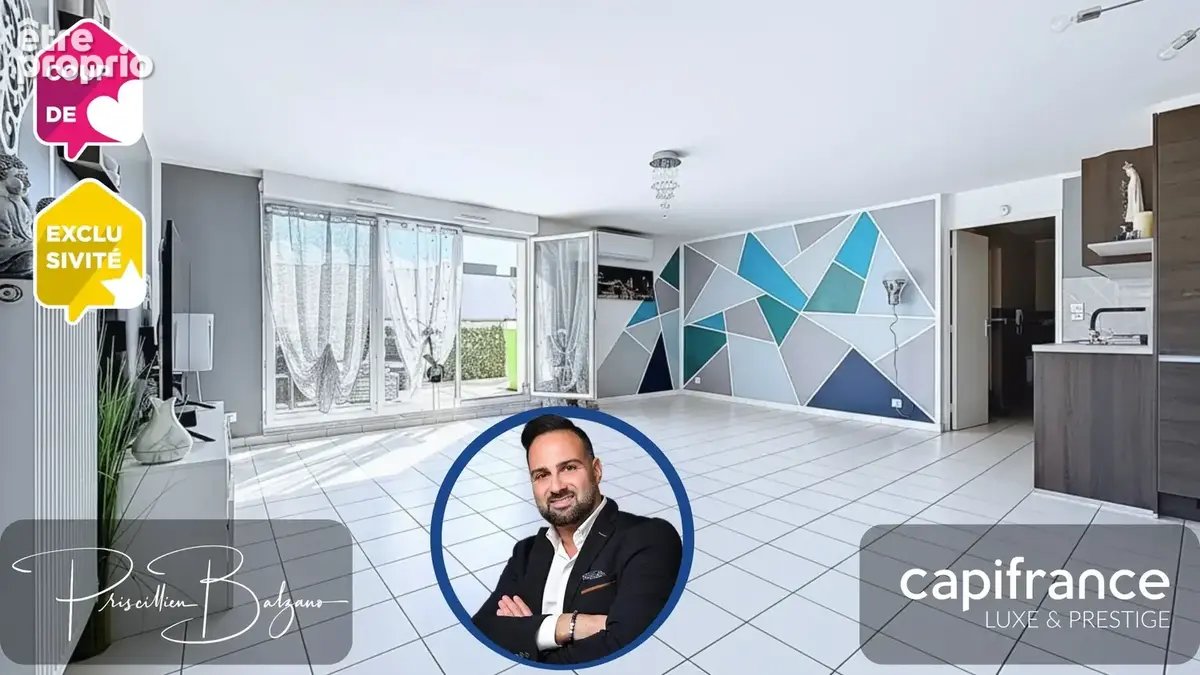Appartement à vendre 5 pièces saint fons (69 saint-fons – t5 dernier de 104 m² étage avec terrasse 26 m² – résidence récente - photo 3