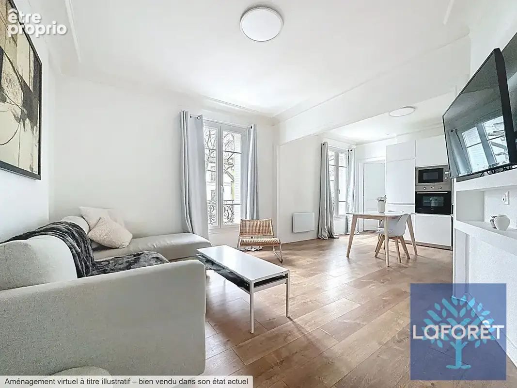 Paris 19e, 3 pièces de 54 m² entièrement rénové  ascenseur cave - photo 2