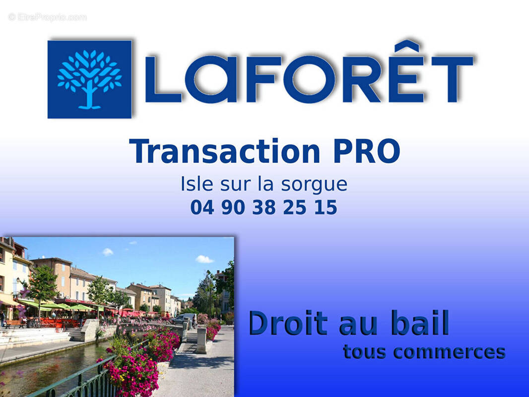 Commerce à L'ISLE-SUR-LA-SORGUE