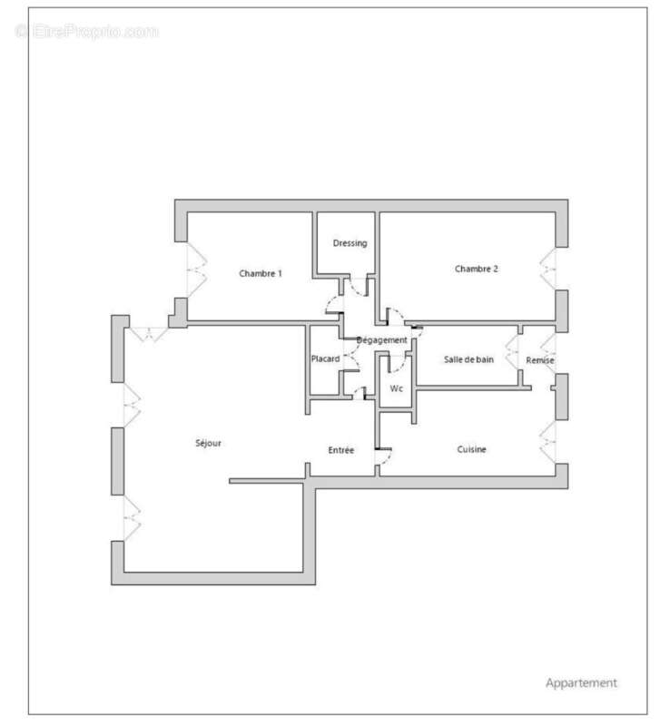 Plan/croquis/4è étage - Appartement à VIROFLAY