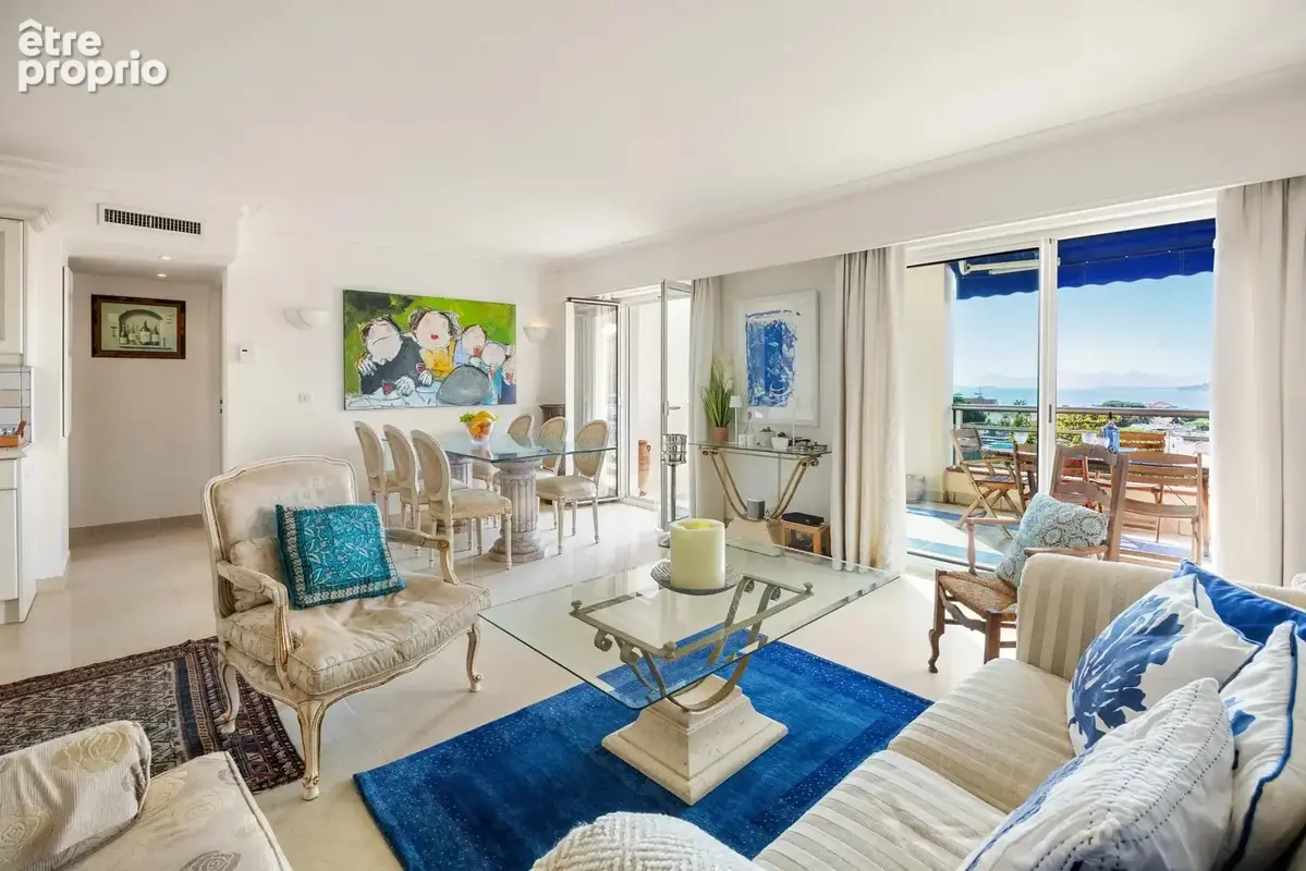 Exclusivité - Début Cap d'Antibes - Beau 3 pièces avec grande terrasse et vue panoramique mer - Piscine - Parc - Garage - Cave - photo 4