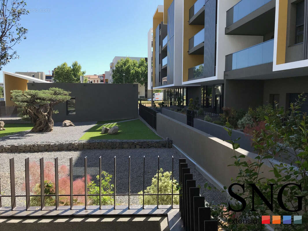 Vue de la terrasse - Appartement à SAINT-JEAN-DE-VEDAS