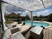 piscine with awning - Maison à SAINT-PRIVAT-DES-PRES
