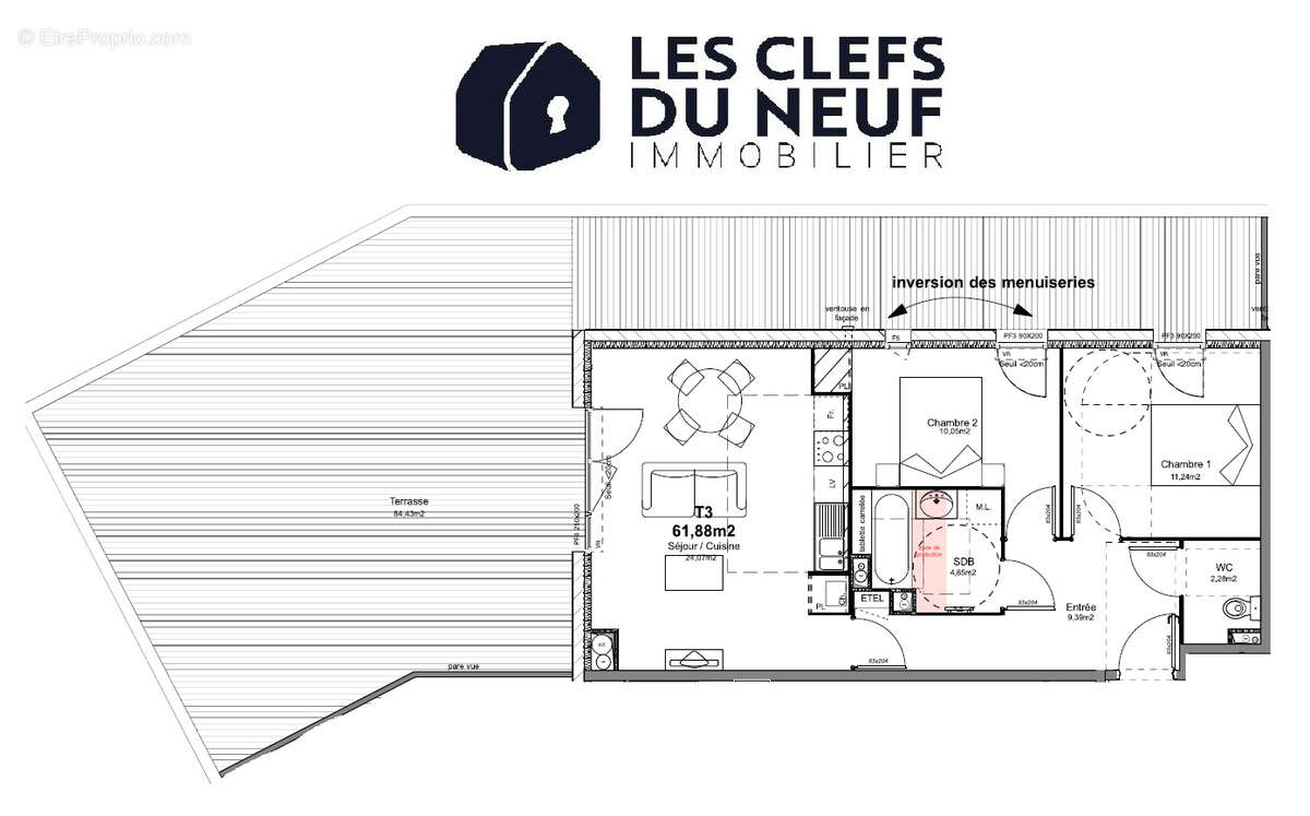 Appartement Toulouse 4 pièces 89m² + Loggia + 2 parking ! - photo 8
