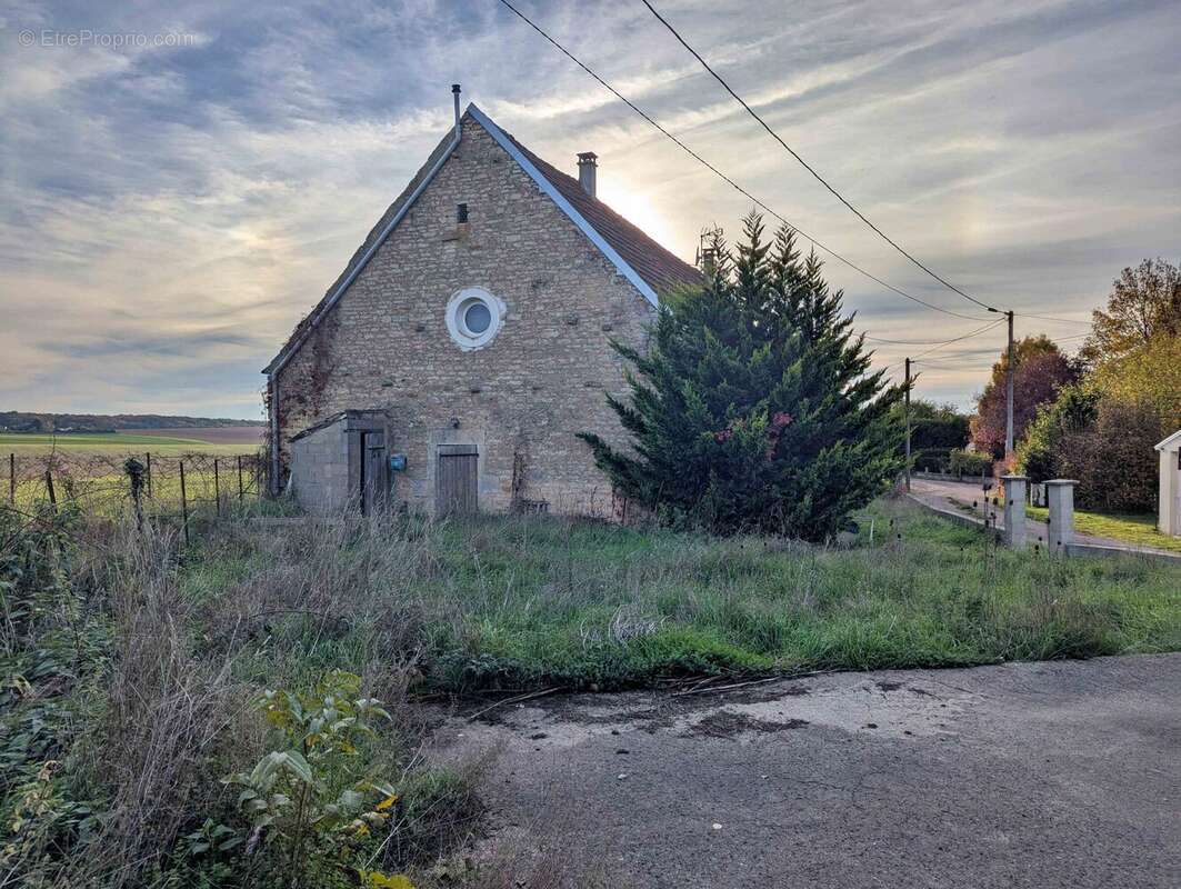 jardin et pignon de la maison - Maison à DRUYES-LES-BELLES-FONTAINES