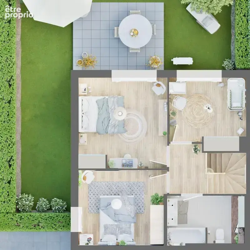 Duplex-jardin t4 arc sur tille - photo 2