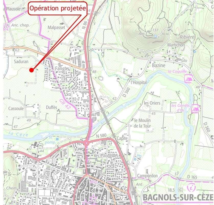 Terrain à BAGNOLS-SUR-CEZE
