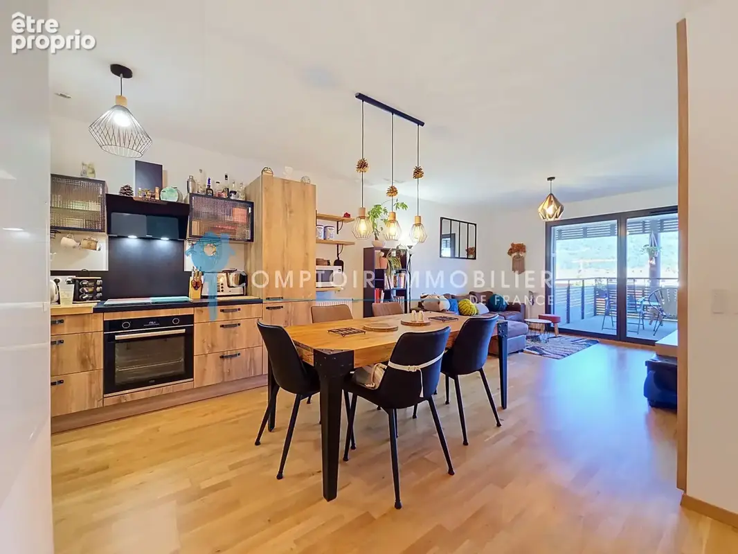 Appartement t3 a vendre - crolles 38920 - residence pmr de 2021 - terrasse vue belledonne - agence immobiliere - photo 2