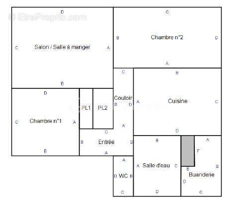***appartement 56m2  2chambres refait a neuf avec balcon, cave, box parking privatif dieppe*** - photo 7