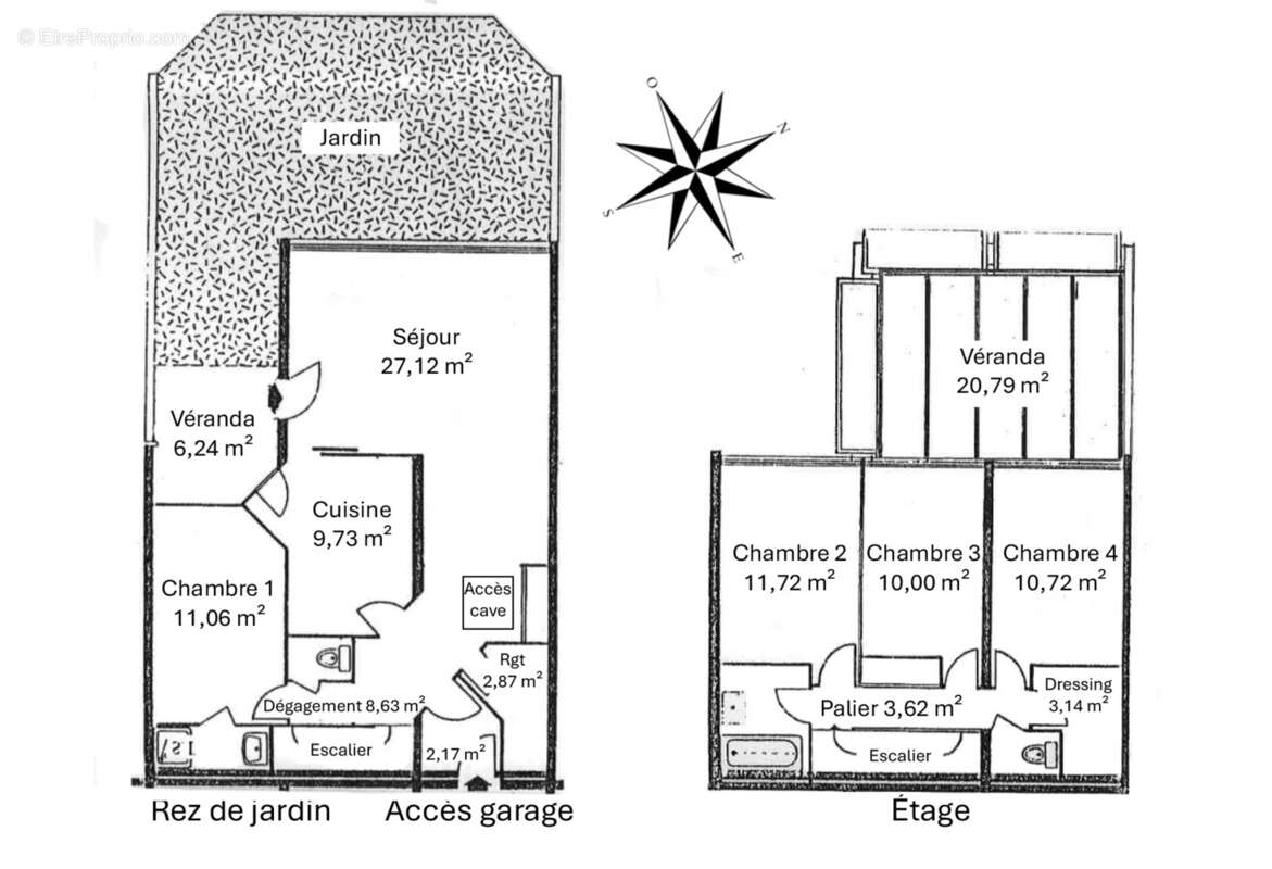 Duplex de 5 pièces de 137,03 m2 avec les deux vérandas, un double garage, un jardinet et un sous-sol total - photo 10