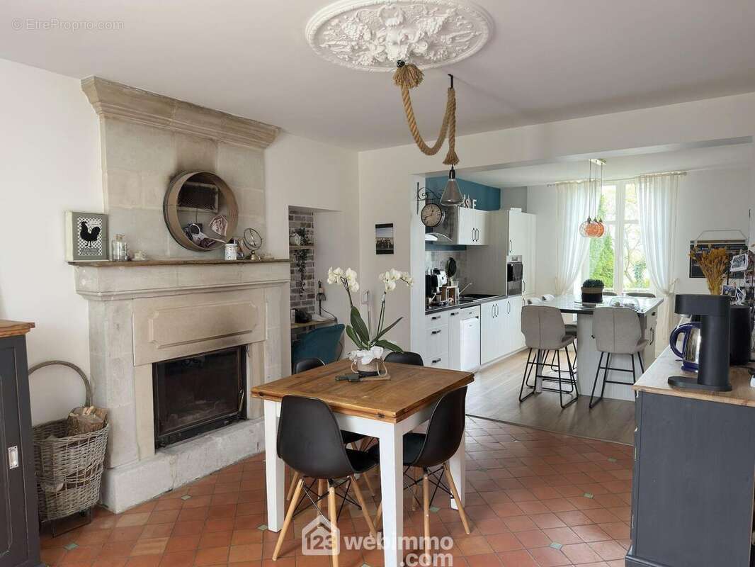 ... avec cheminée insert ouvert ... - Maison à MAZE