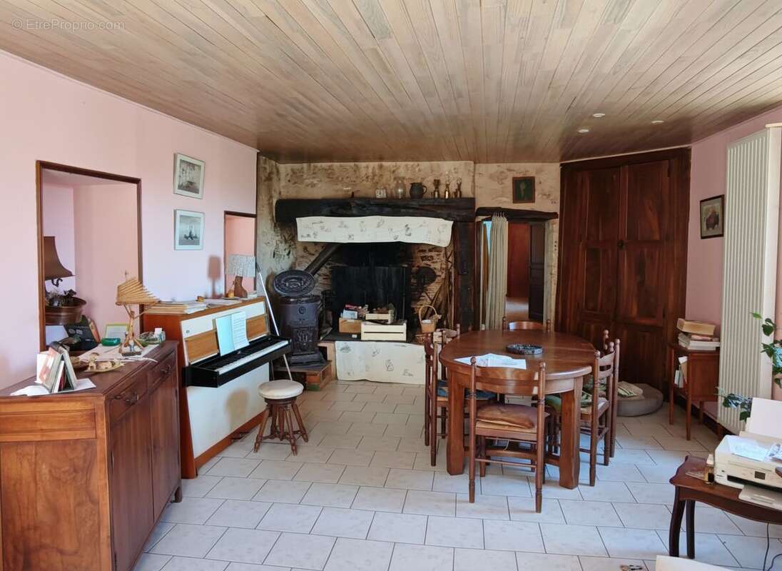 salon 1er - Maison à CUBJAC