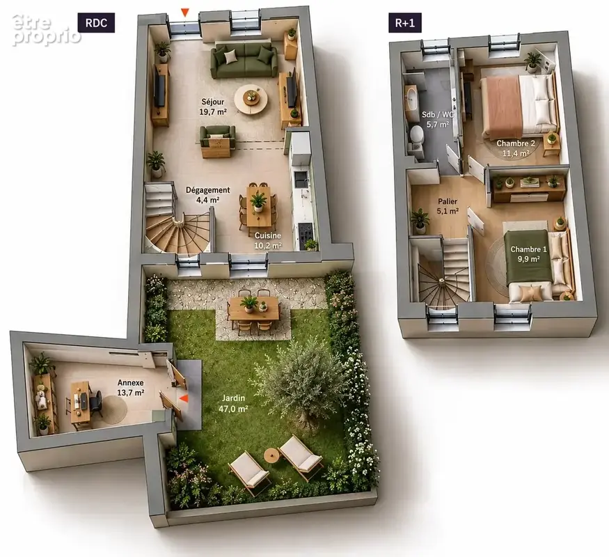 La varenne – maison de ville, jardin plein sud & annexe 545 000 € – saint-maur-des-fossés - photo 2
