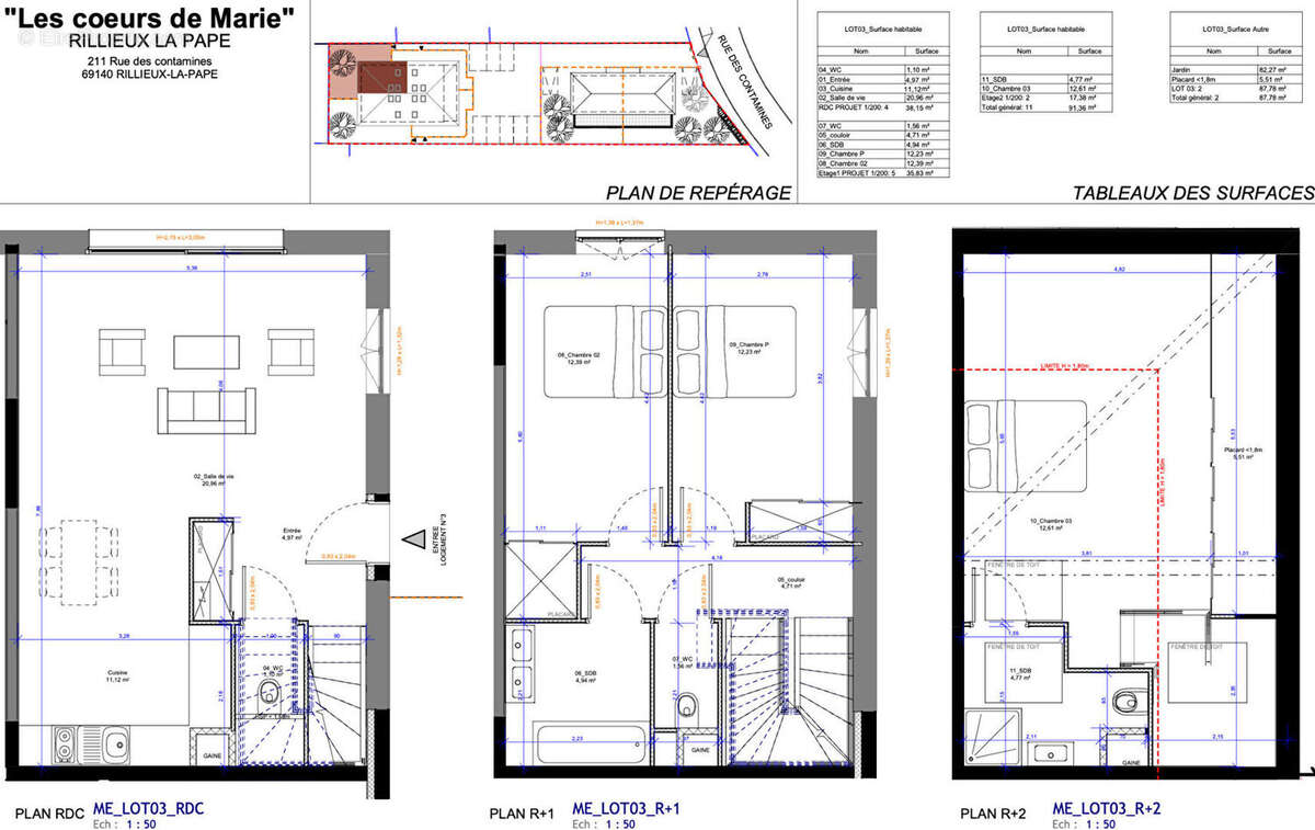 Appartement à RILLIEUX-LA-PAPE