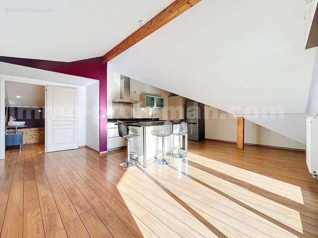 Appartement_T3_Lucinges_Lumineux_Genève_Ceva_tramway_Suisse_investissement_Séjour_ilôt_central_ - Appartement à LUCINGES