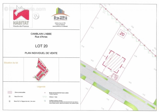 Terrain à CAMBLAIN-L'ABBE