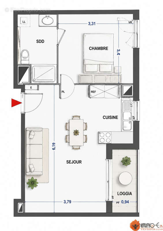Appartement 42 m² à Saint-Germain-Sur-Morin  - photo 6