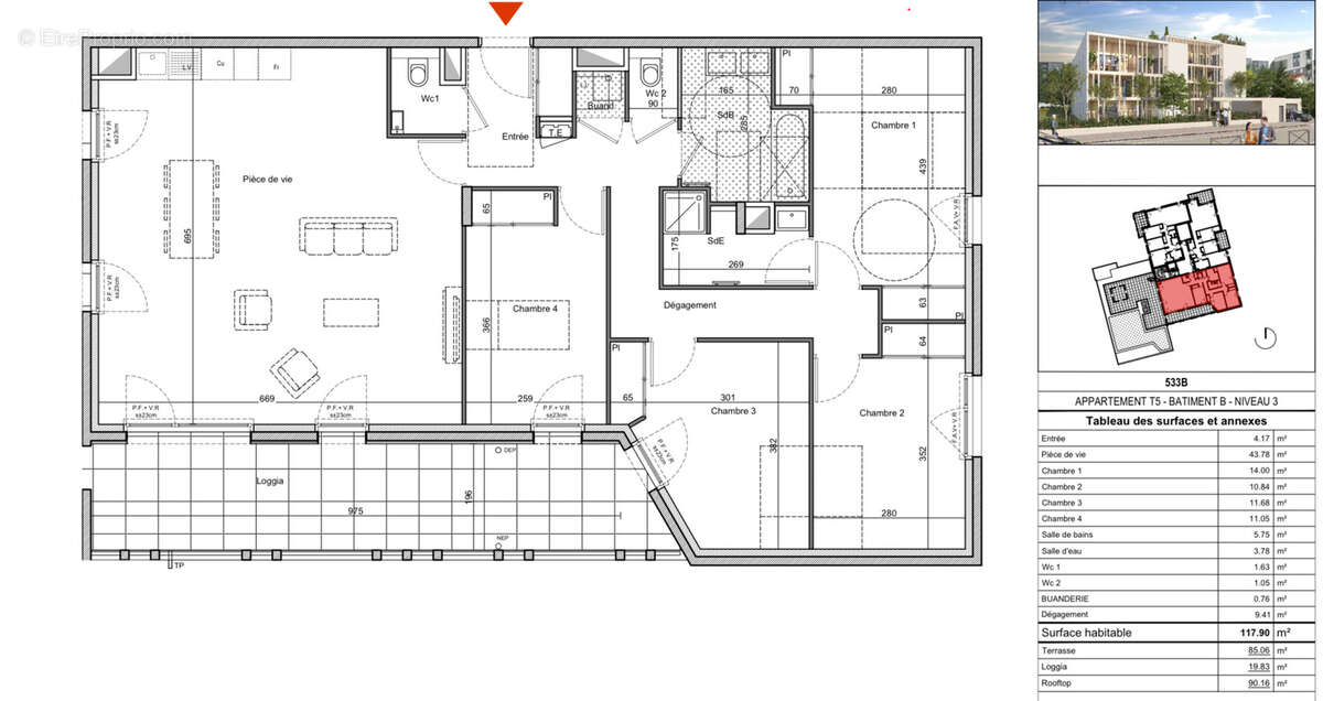 Appartement à FRANCHEVILLE