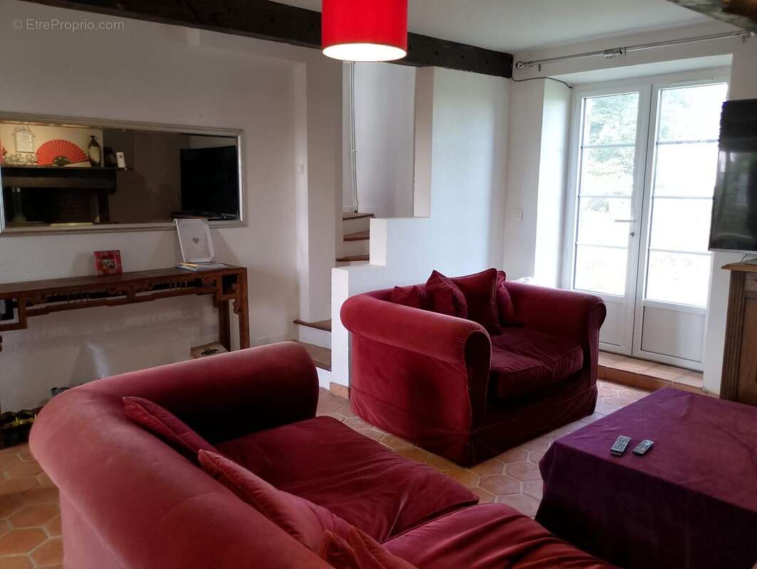 Comfortable Living Room in a Renovated French Country Home Near Tournay - Maison à TOURNAY