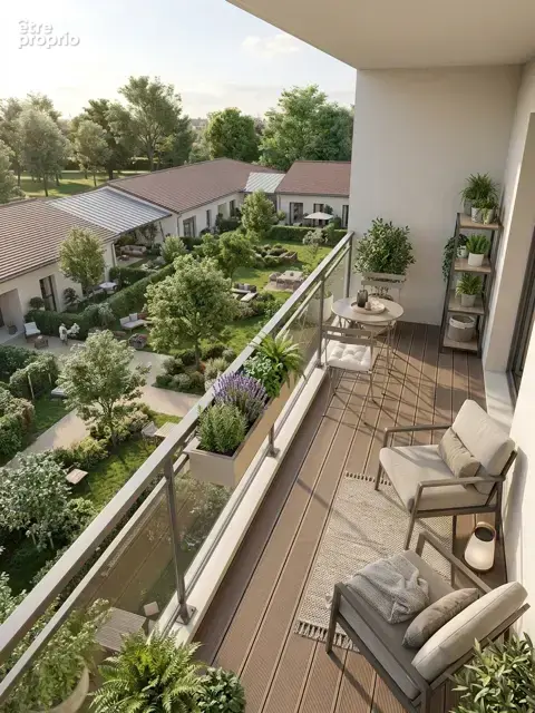 Chessy/ Val  d'Europe T1 évolutif en T2 pièces de 42 m2 en dernier étage avec balcon - photo 2