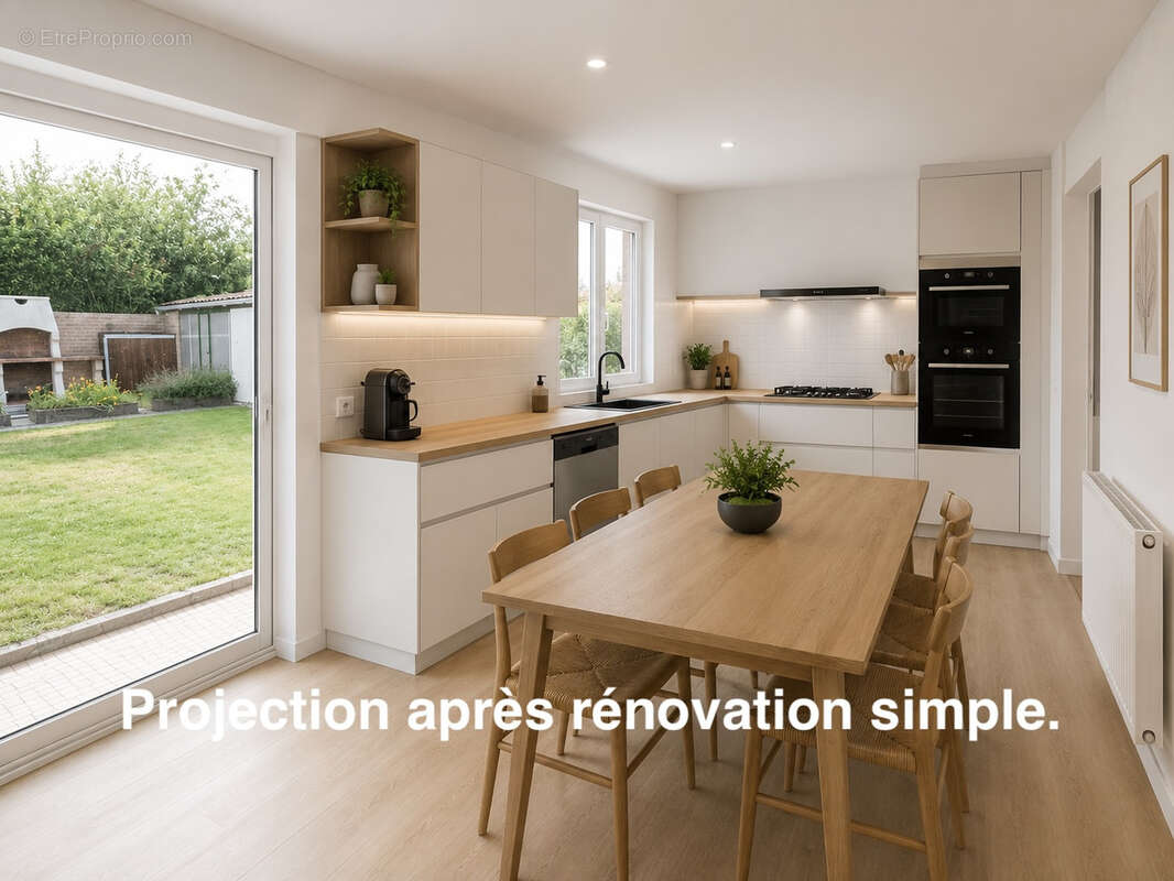Petite-Synthe centre: maison de ville, pièce de vie de 50m2, 3 chambres, dressing, jardin et garage. - photo 12
