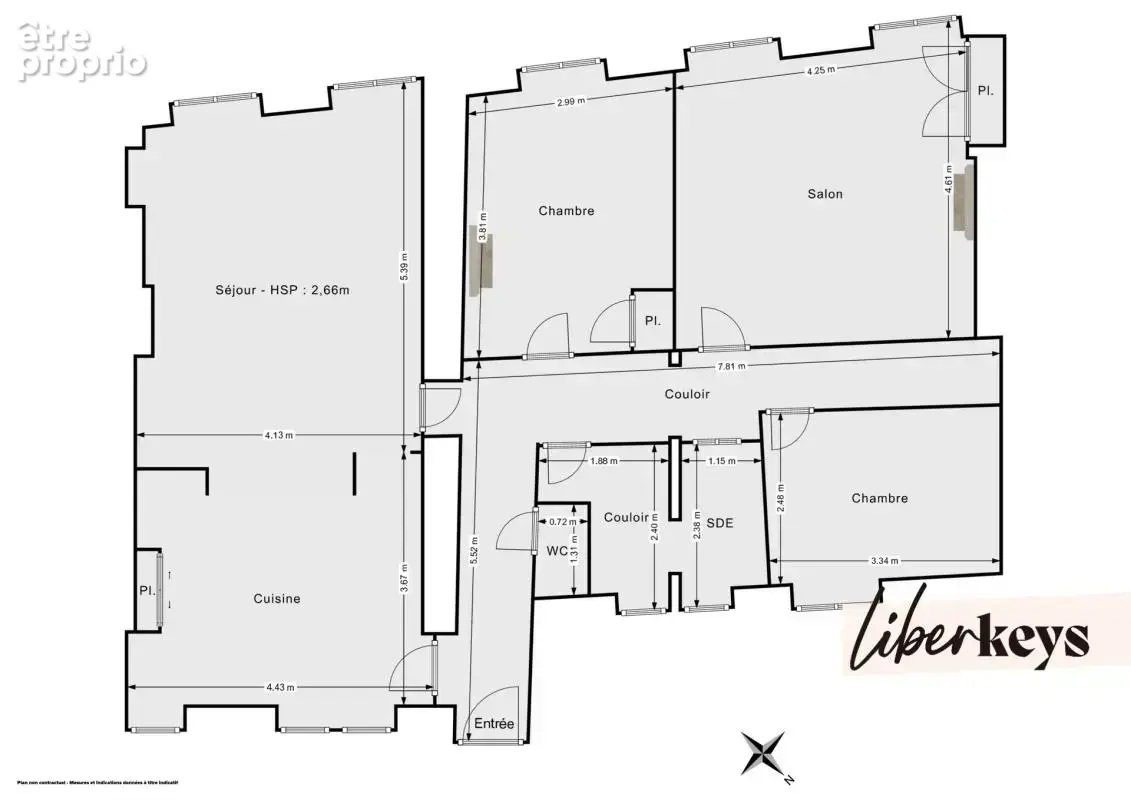 Bourg centre, 91 m², bureau + dressing, parking à 50 m - photo 6