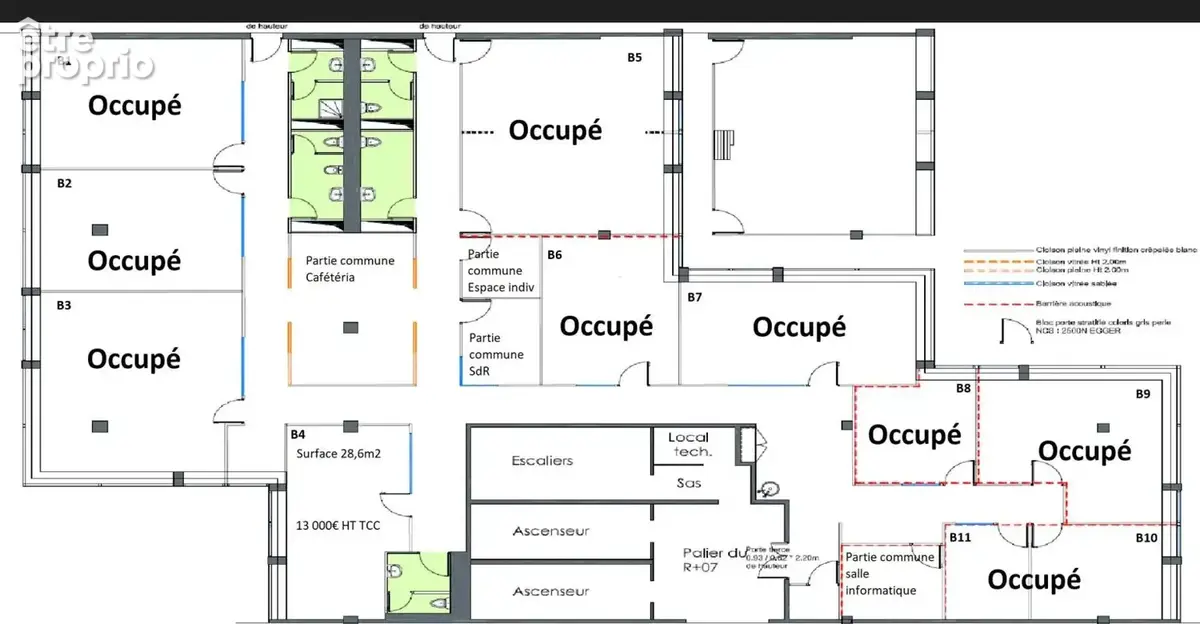 Bureaux occupés à vendre de 513 m² en excellent état avec belle vue sur Paris - photo 6