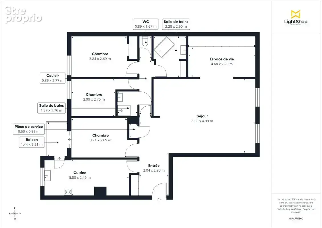 Bel et spacieux appartement familial T4/T5 de 119m2, traversant, avec balcon sur jardin et stationnement – Montchat, Lyon 3e - photo 15