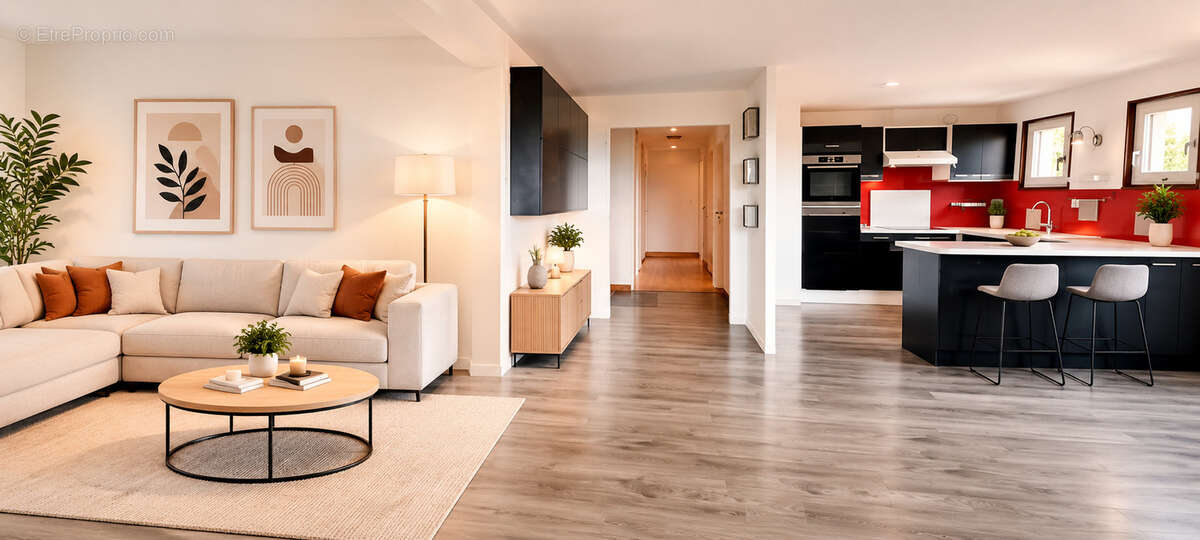 Appartement T3 avec parking et cave - photo 2