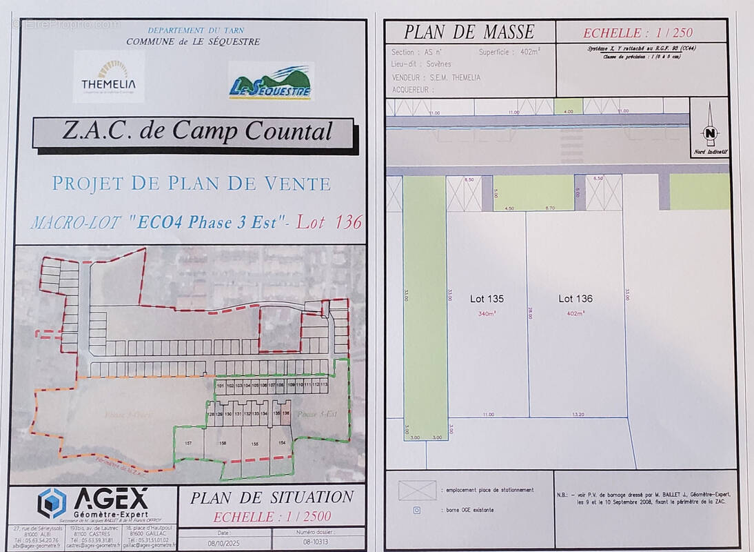 Terrain à LE SEQUESTRE