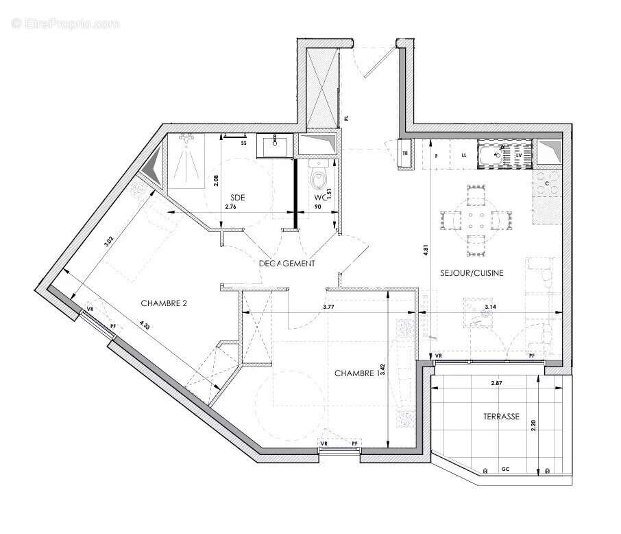 Appartement à CHATEAUNEUF-GRASSE