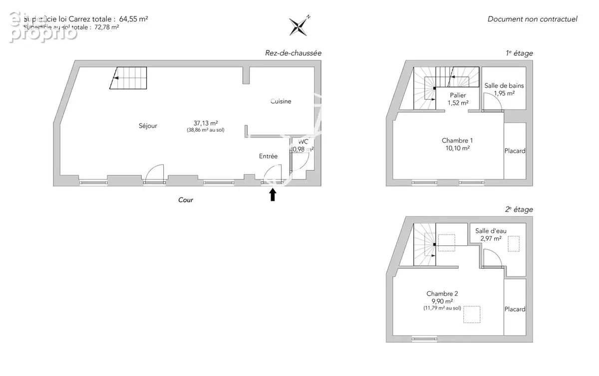 Paris 18e - MONTMARTRE - ABBESSES/LEPIC - Appartement comme une maison - 72,78m² au sol (64,55m² Carrez) - photo 20