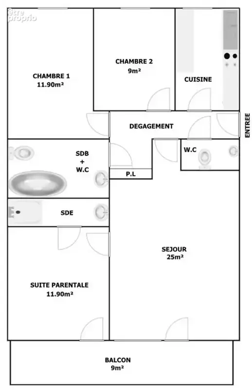 Clichy - 4 pieces balcon - 600 000 fai - photo 6