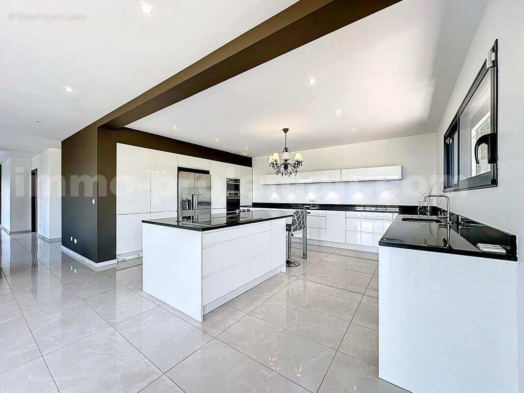 Magnifique_maison_architeque_individuelle_cranves_sales_calme_frontiere_suisse_geneve_proche_ecole_bus_ceva_piscine_ terrain_salon_sejour_cuisine - Maison à CRANVES-SALES