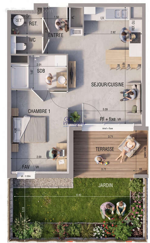 Image non contractuelle - Appartement à ALBENS