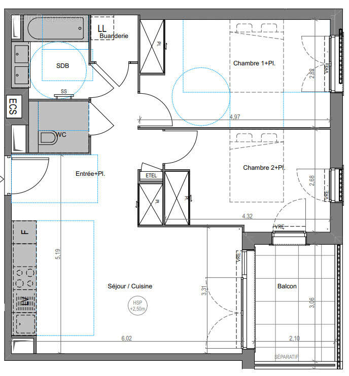 Appartement T3 - Cogolin - photo 3