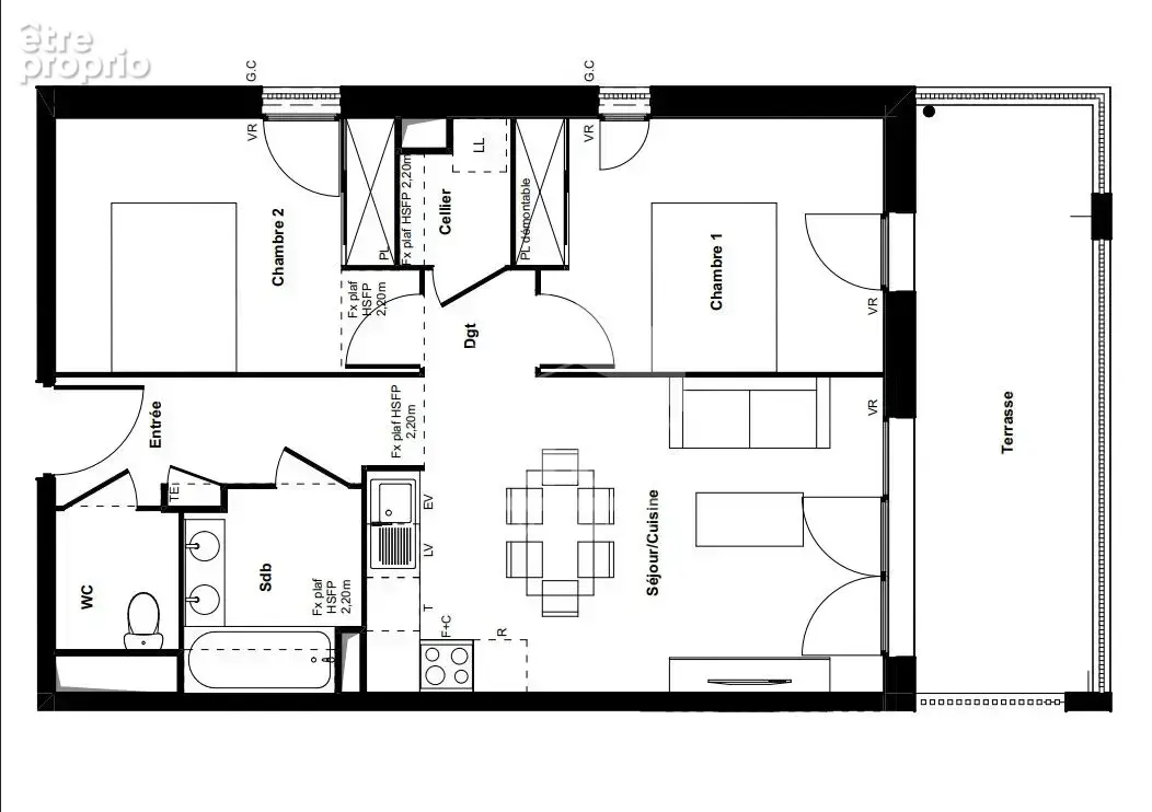 Vente - Appartement T3 - Bayonne - Avec stationnement couvert et terrasse - photo 2