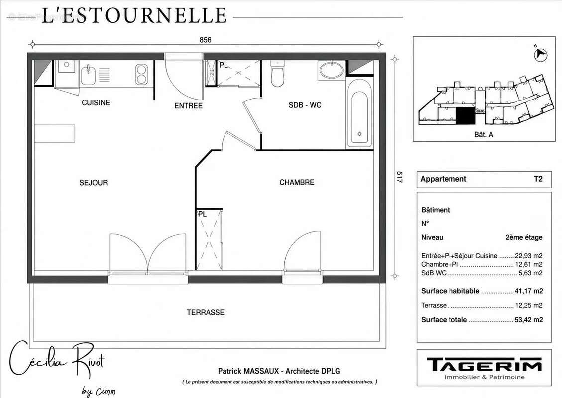 T2 avec Balcon, ascenseur  et 2 places de parkingà Artigues - photo 8
