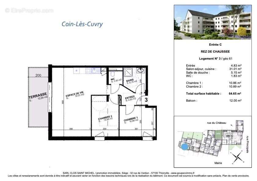 Appartement à COIN-LES-CUVRY