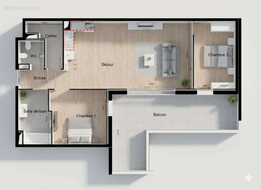 Appartement à SAUVIAN