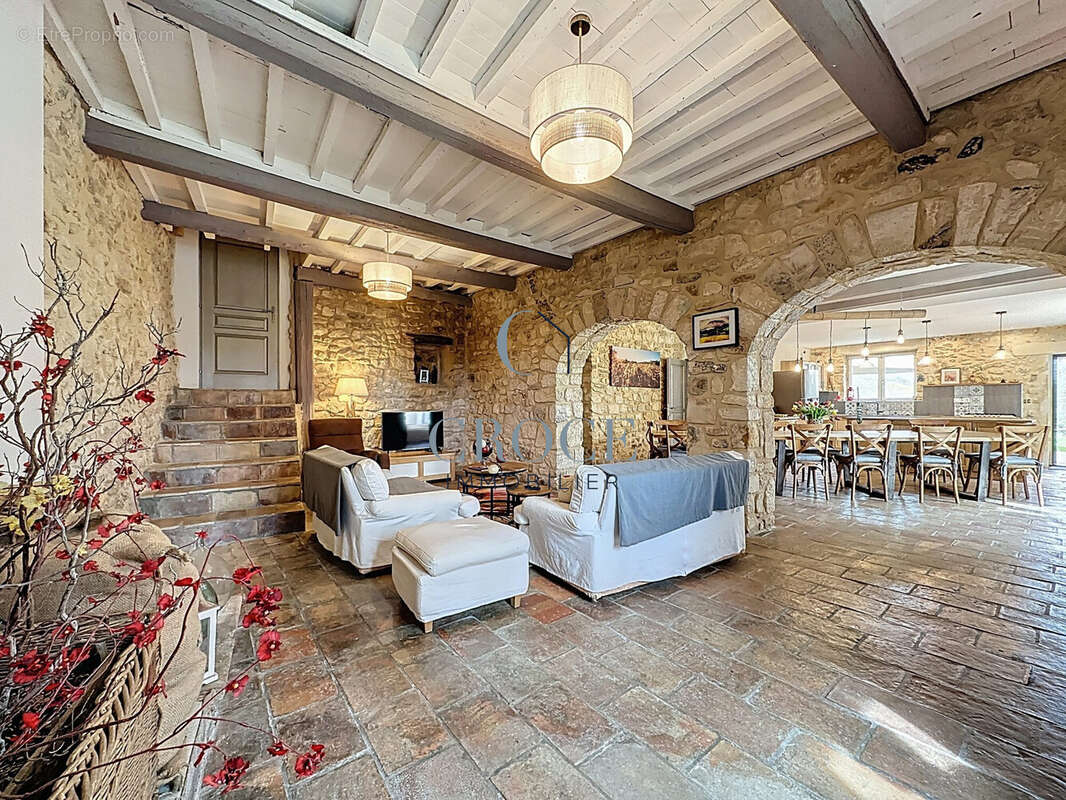 salon mas - Maison à SAINT-MICHEL-D&#039;EUZET