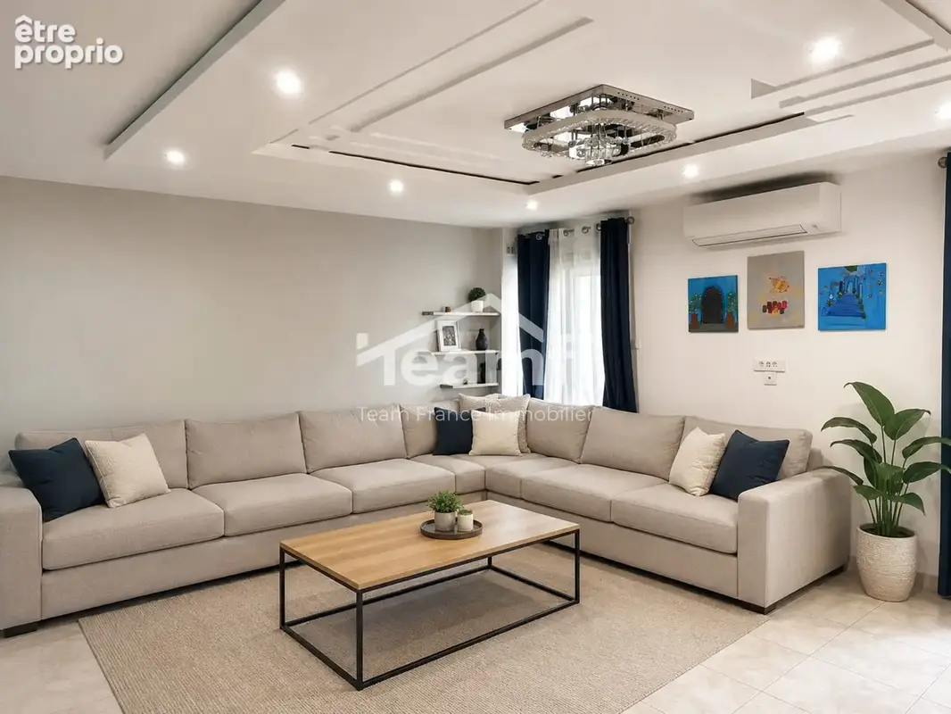 salon - home staging virtuel - Appartement à CLERMONT-FERRAND